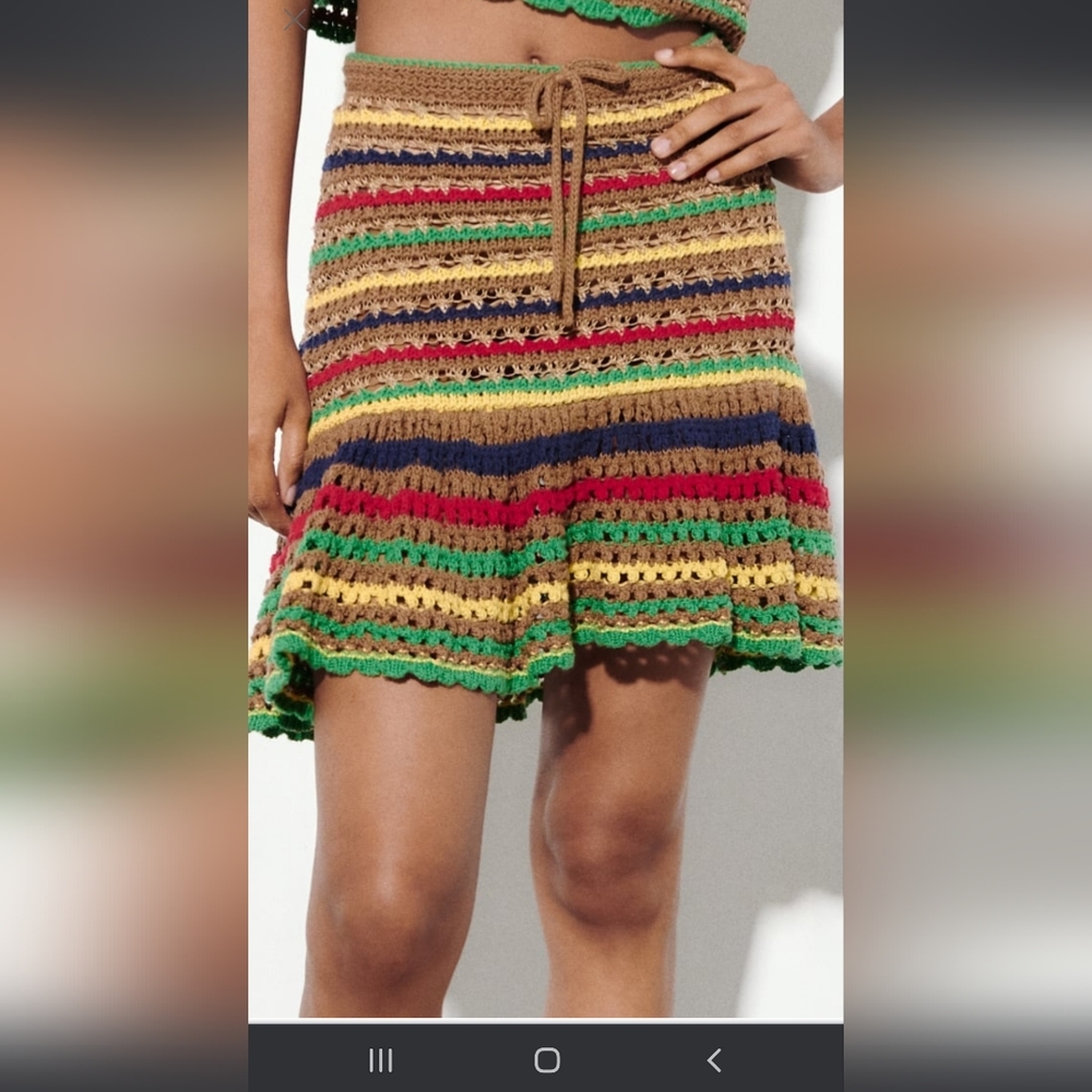 COPY - Zara STRIPED KNIT SKIRT